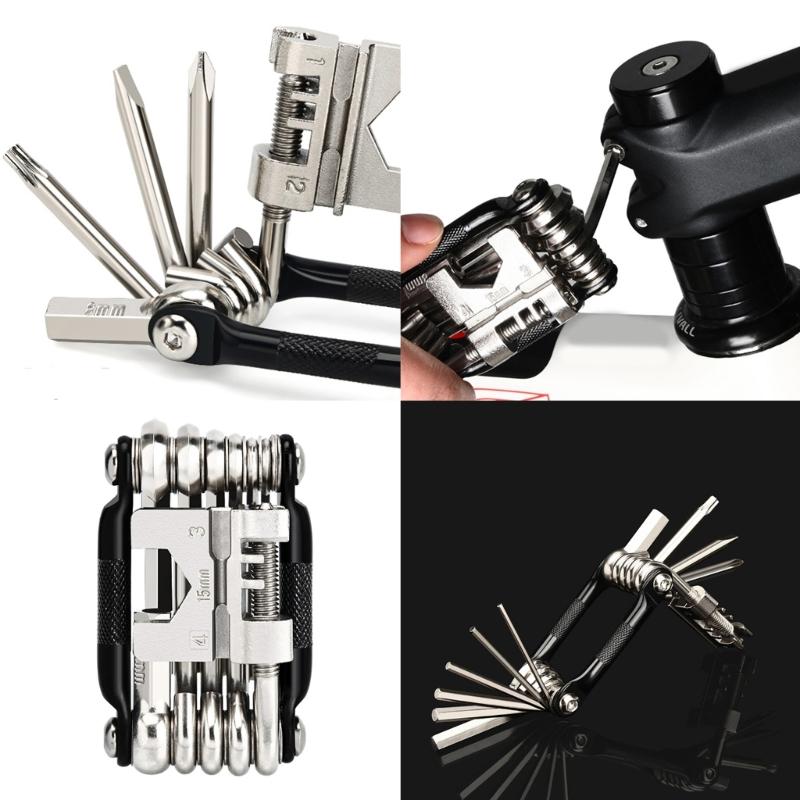 Мультитул для обслуживания велосипедов Инструмент для ремонта велосипедов Гаечный ключ 16 в 1 Многофункциональный Инструмент для обслуживания велосипедов