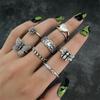 Retro Butterfly Ring 7-piece Flower Star Ring Set Simple Ring Popular Female Jewelry