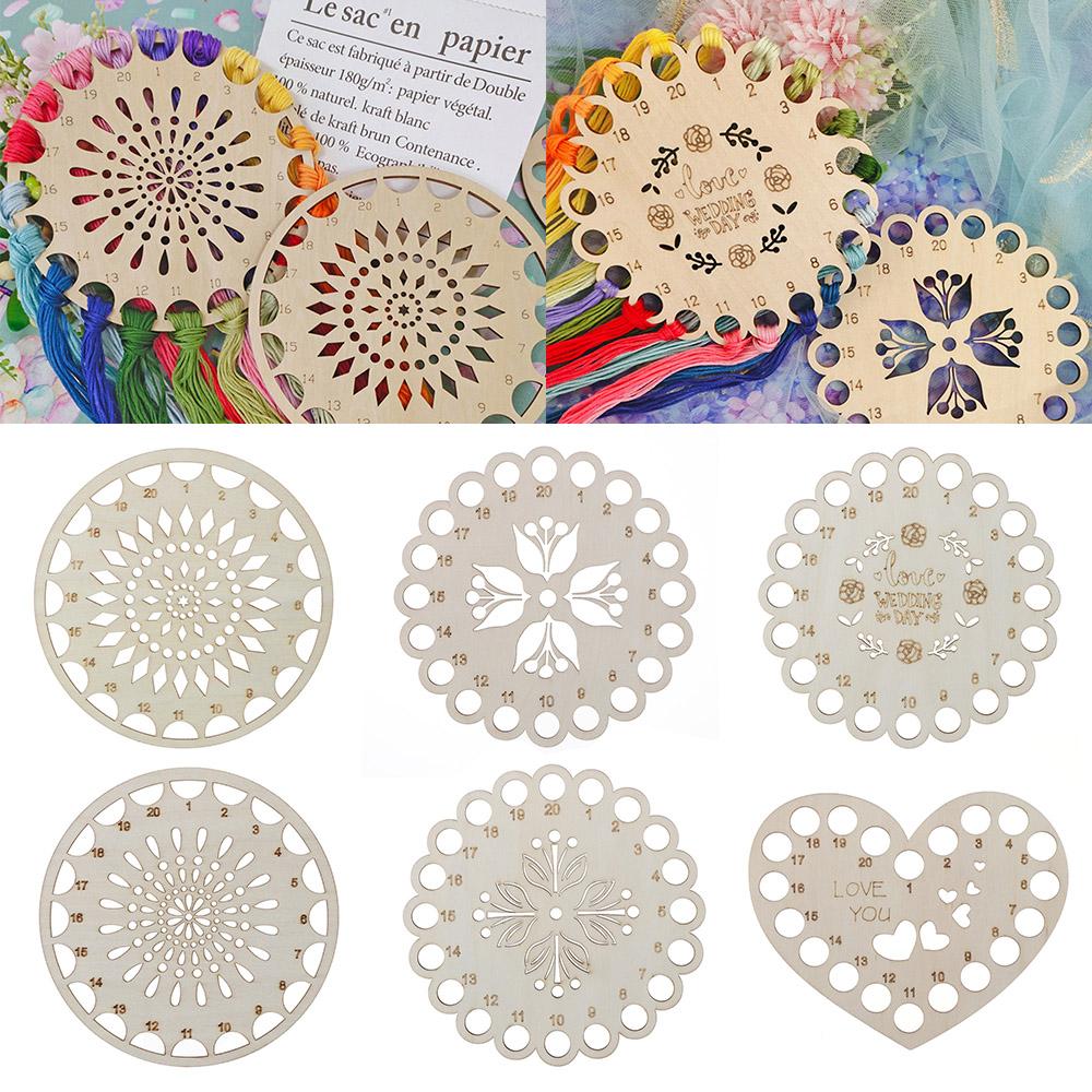 Sewing Accessories Wood Embroidery Floss Organizer Cross Stitch Thread Holder Storage Tools