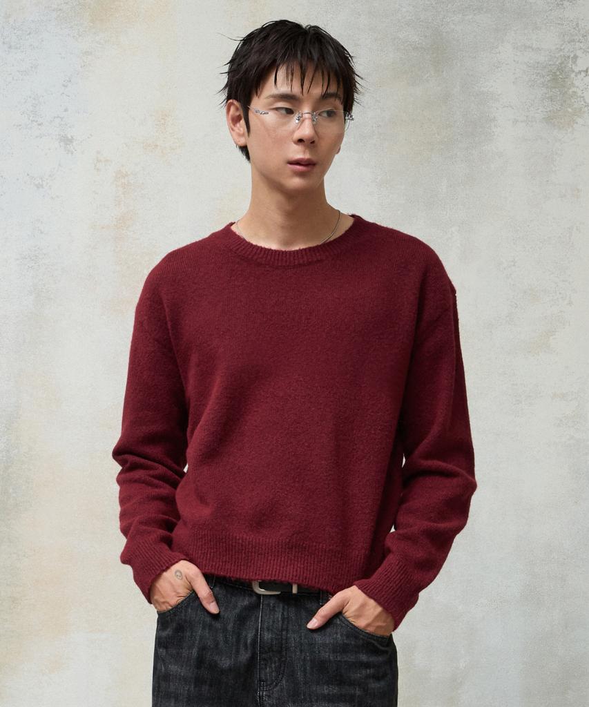 AGOD Essential Crop Knit [Red]