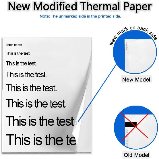 100 Sheets Thermal Printer Paper, 8.5''×11'' US Letter Size, Advanced Printing Paper, Thermal Paper Compatible with Brother Letter Portable Printer,
