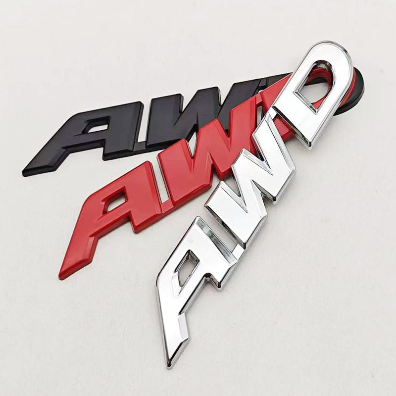 3D Metal AWD Logo Badge Sticker Car Body Emblem Q0Decal Wheel Drive SUV Off Road for Toyota Impreza Subaru Honda Auto Accessories
