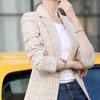 Spring Autumn Suit Coat Women Lapel Long Sleeve Slim Fit Single Button Suit Jacket with Pockets