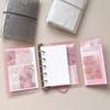 Transparent Notebook Cover Twill Storage Bag Ins Tri-fold Binder Notebook  Student Diary