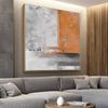 Оранжевая абстрактная декоративная картина, светлая роскошная стильная фреска для столовой, высококачественная настенная живопись для гостиной, холст, живопись