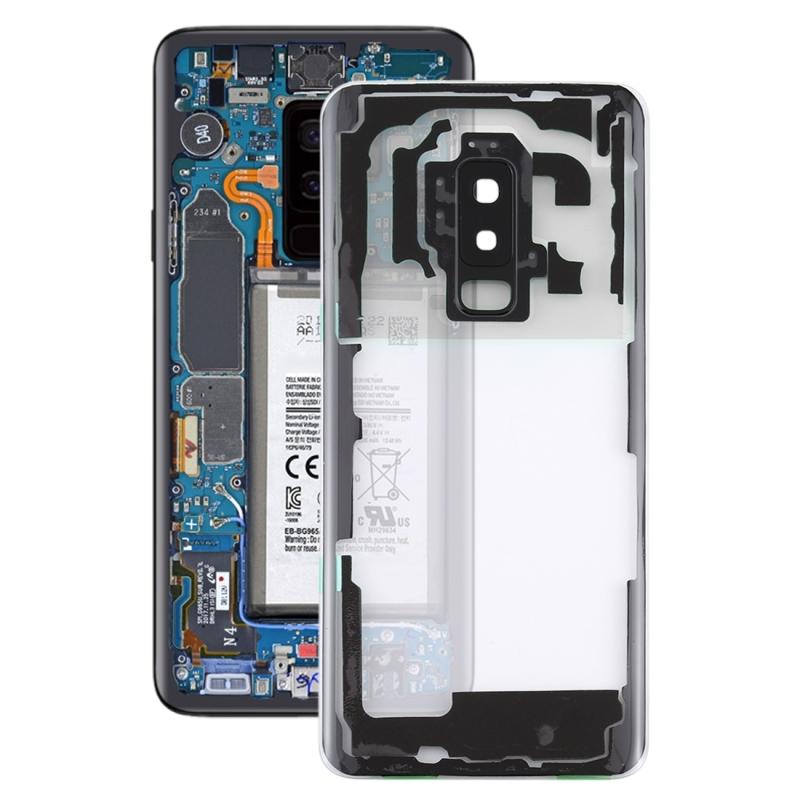Прозрачная задняя крышка аккумулятора с крышкой объектива камеры для Samsung Galaxy S9+ / G965F G965F/DS G965U G965W G9650