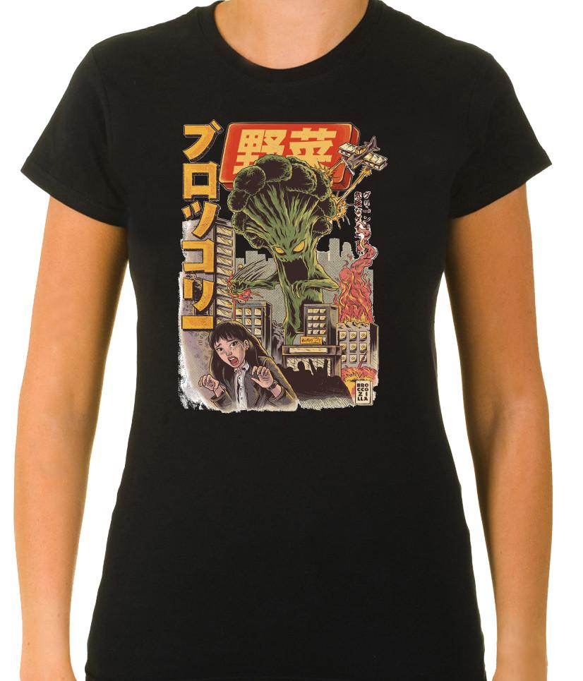 Знаменитая фигурка Брокозилла Белая/Черная Женская футболка с коротким рукавом G822