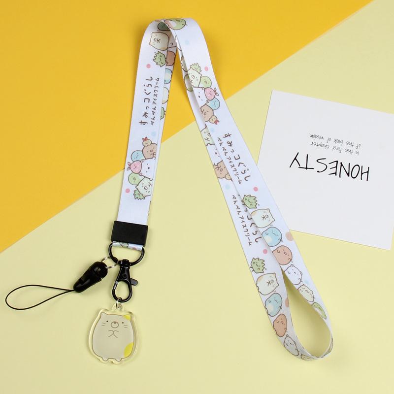 Cartoon Mobile Phone Lanyard, Cute Pendant, Wide And Flat Braided Belt, Lanyard, Key, Badge, Card Cover, Neck Lanyard.