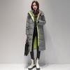 Women's New Style Plaid Down Cotton Coat Winter Small Fragrant Style Cotton Coat Houndstooth Thick Coat