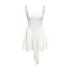 NEW Hot Fashion Sexy Backless Halter Strap Bow Sleeveless White A-line Dresses Mini Dress for Women Summer