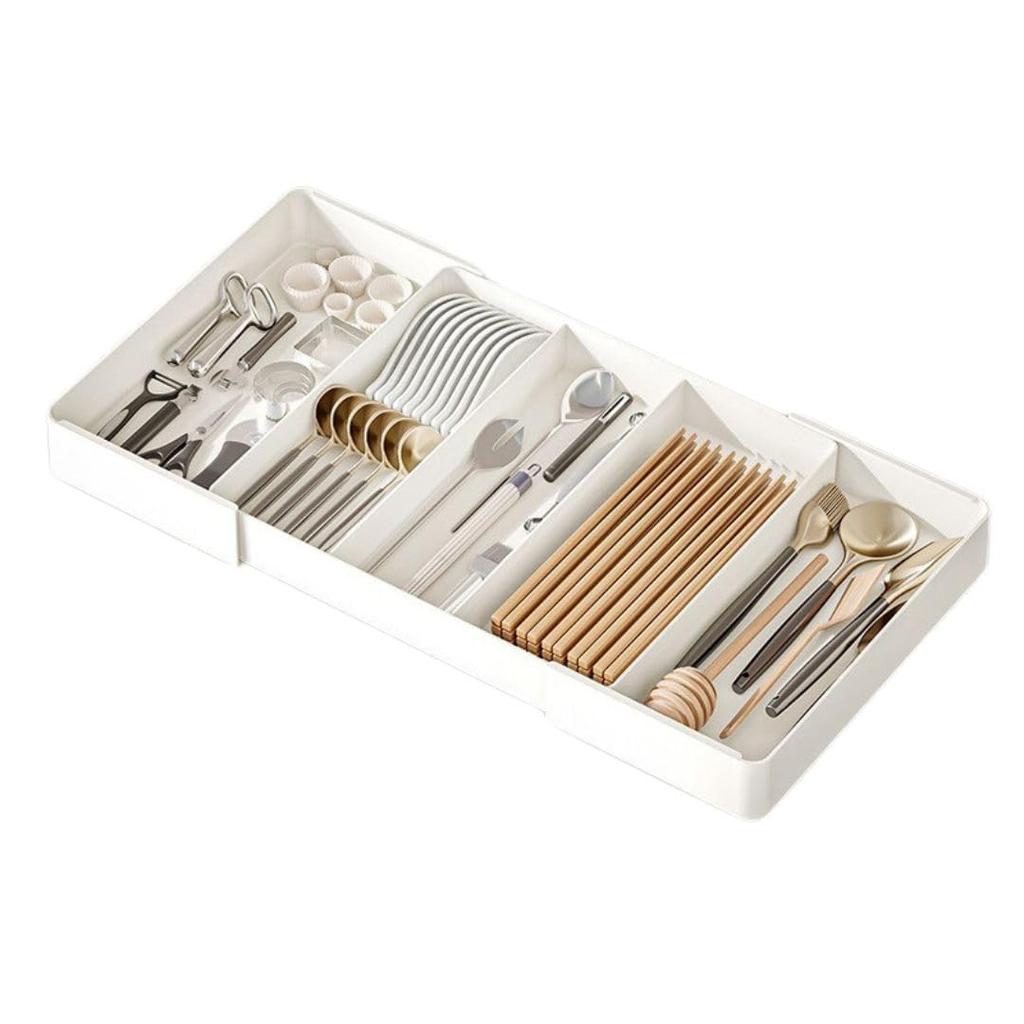 EINEY Cutlery Case Drawer Divider Kitchen Storage Kitchen Stocker Cutlery Set Storage Case Expandable Dish Storage Tray Drawer Storage Small Item