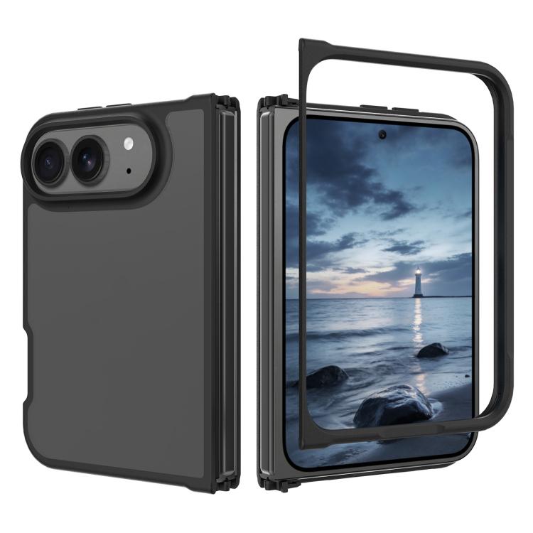Skin Feel Contrast Color TPU+PC Hybrid Phone Case For iPhone Duo, Shockproof Anti-Scratch Protective Cover