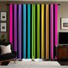 2 шт. Яркие шторы с принтом в радужную полоску, Разработаны для фильтрации света, Качественный материал, Идеально подходят для оживленного декора окон дома
