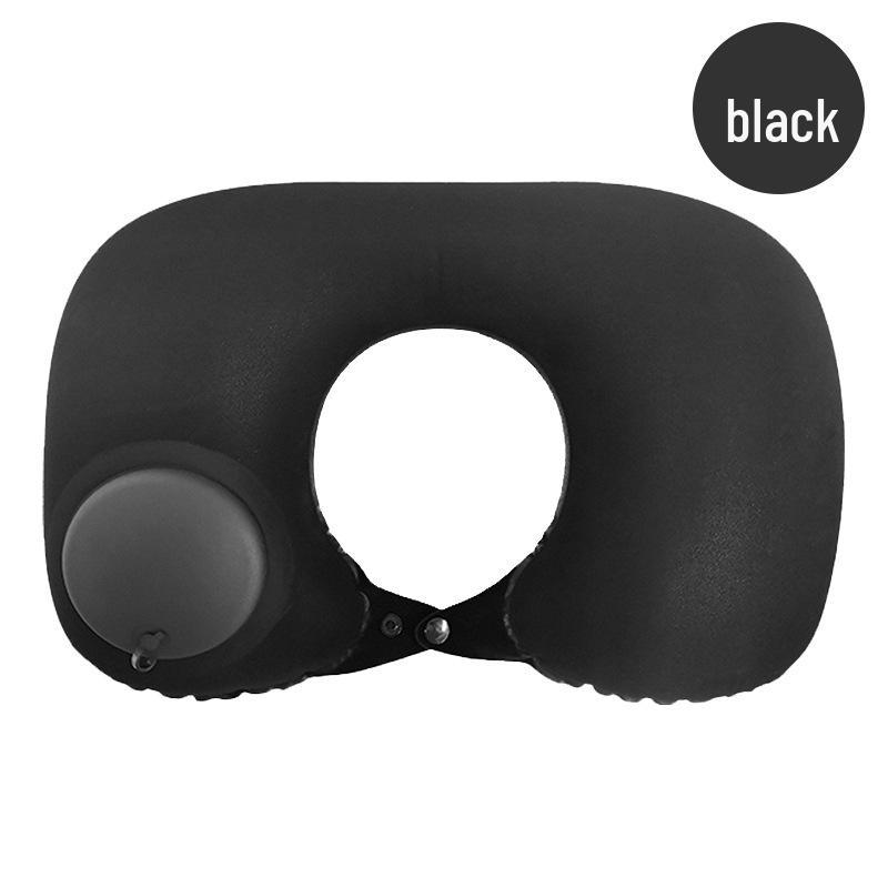 Автоматическая надувная подушка: Портативная уличная/домашняя поясничная и шейная поддержка для путешествий, офисного сна