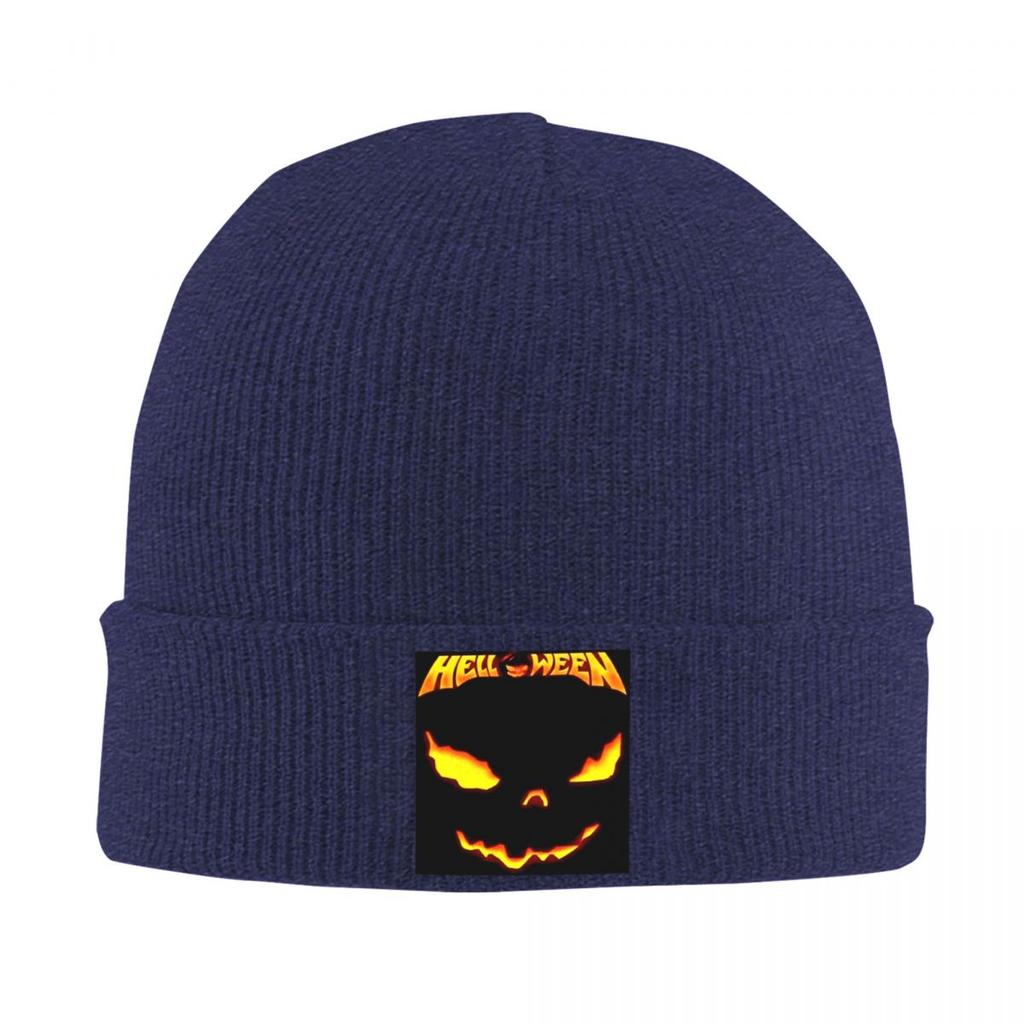 Helloween Rock Band Warm Knitted Cap Fashion Bonnet Hat Autumn Winter Outdoor Beanies Hats for Unisex Adult