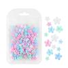 400PCS Mixed Size Acrylic Flower Colored Resin Five Petal Flower Nail Art Decorative Material