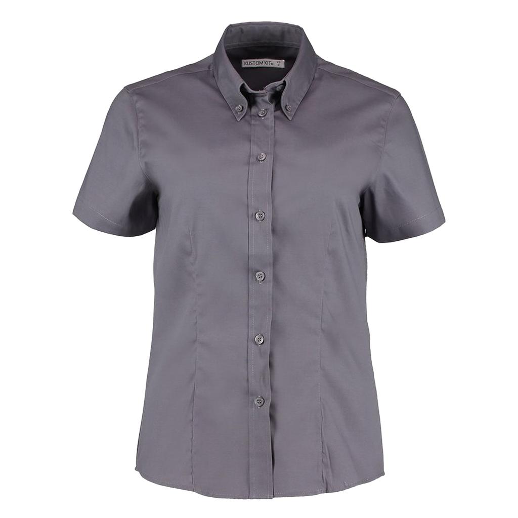Kustom Kit Womens/Ladies Corporate Oxford Tailored Short-Sleeved Shirt