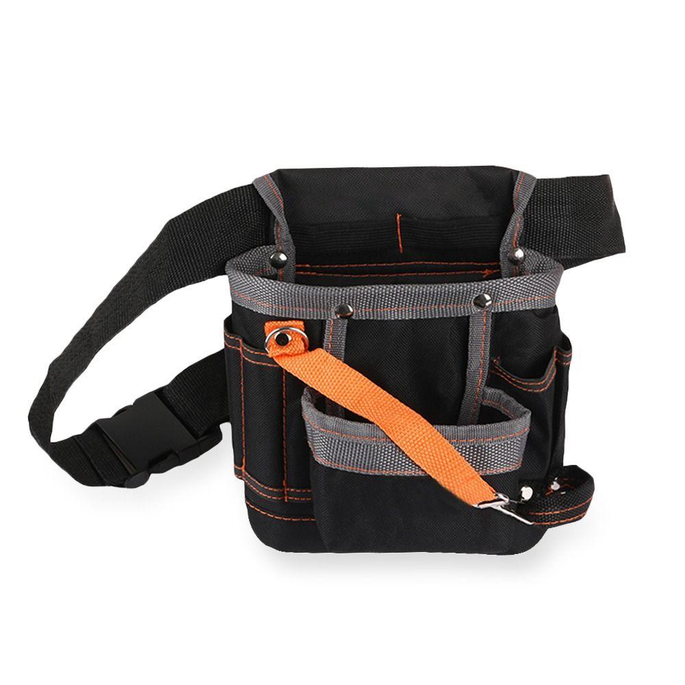 Belt Waist Pack with 8 Pockets Electrician Tools Bag Instrument Pouch Oxford Cloth Toolkit