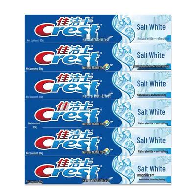 Зубная паста Crest Salt White с мультиэффектом и фтором, 6 штук
