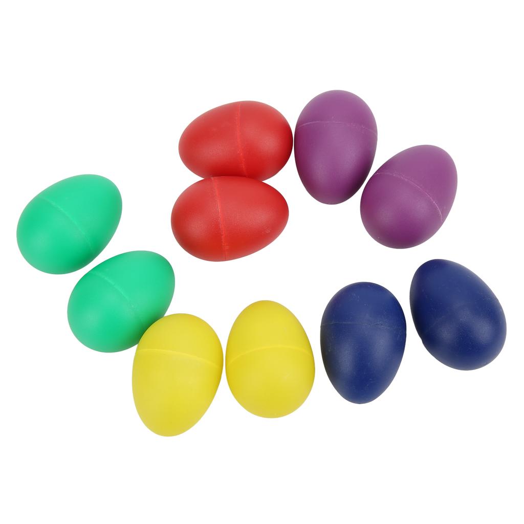 10Pcs Mini Musical Eggs Colorful Hand Plastic Egg Shakers Percussion Musical Instrument Toy