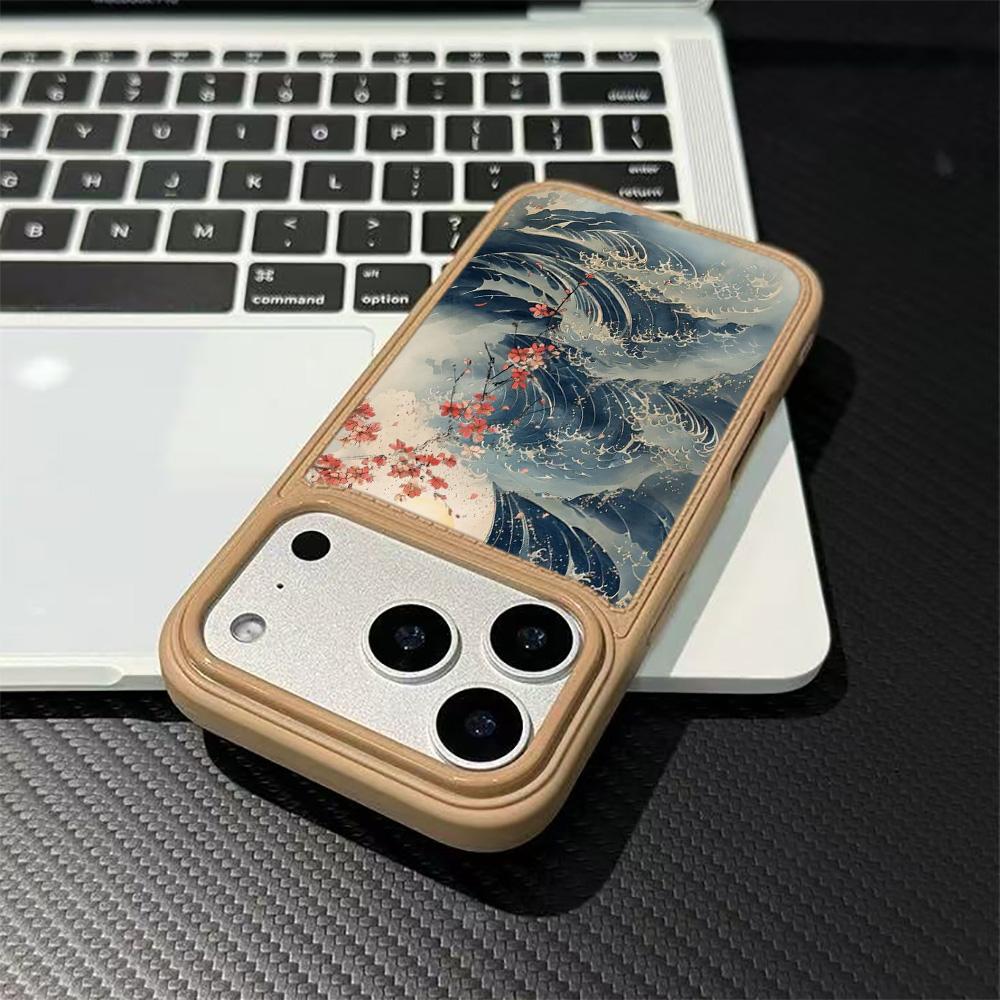 Чехол для телефона в китайском стиле с изображением волн для iPhone 17 17Air 15 14 13 12 11 16 Plus 16 Pro Max, противоударный, мягкий чехол Funda