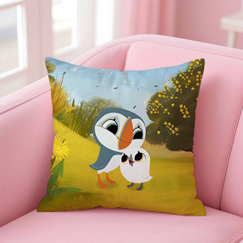 Kwaii Puffin Rock P-Дошковая наволочка с индивидуальной печатью, наволочка из матового флиса, на ощупь как детская кожа, экологичная сублимационная печать Cu