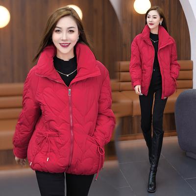 Короткая хлопковая куртка-стойка, утолщенная зимняя 2025, новая свободная хлопковая куртка, куртка с наполнителем в виде персикового сердца, женская куртка, тренд