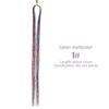 WTB Synthesis Neon Rainbow Sparkle Shiny Hair Tinsel Rainbow Silk Hair Extensions Dazzles Women Hippie for Braiding Headdress