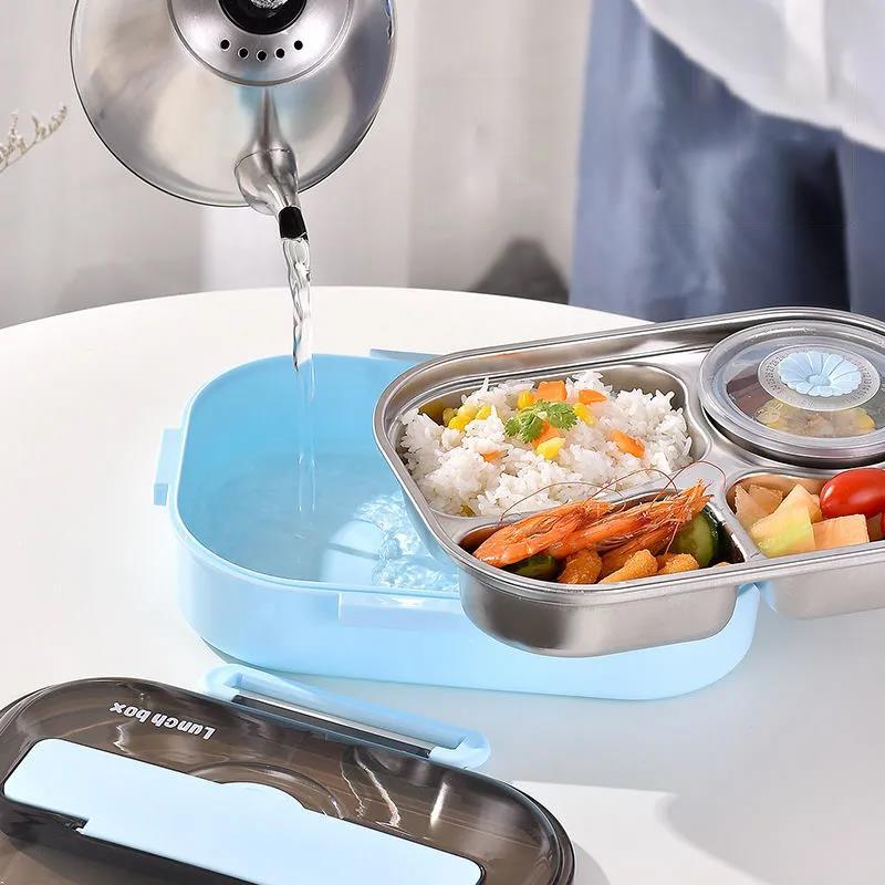 Изолированный ланч-бокс из нержавеющей стали 304 с крышкой, микроволновая печь, ланч-бокс для студентов и женщин, офисный работник, ланч-бокс с одним отделением