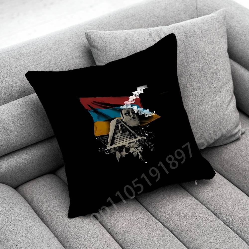 Чехол на подушку с логотипом паспорта и флагом Армении для подушек 45x45см 40x40см 30x30см 50x50см 55x55см Квадратный домашний чехол для подушки
