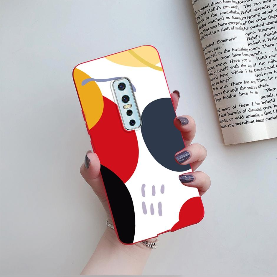 For Vivo V17 Pro Case Cover Vivo 1909 Phone Casing Flower Marble Silicone Shockproof Full Shell for VIVO V17 Pro 1910 Bumper Bag