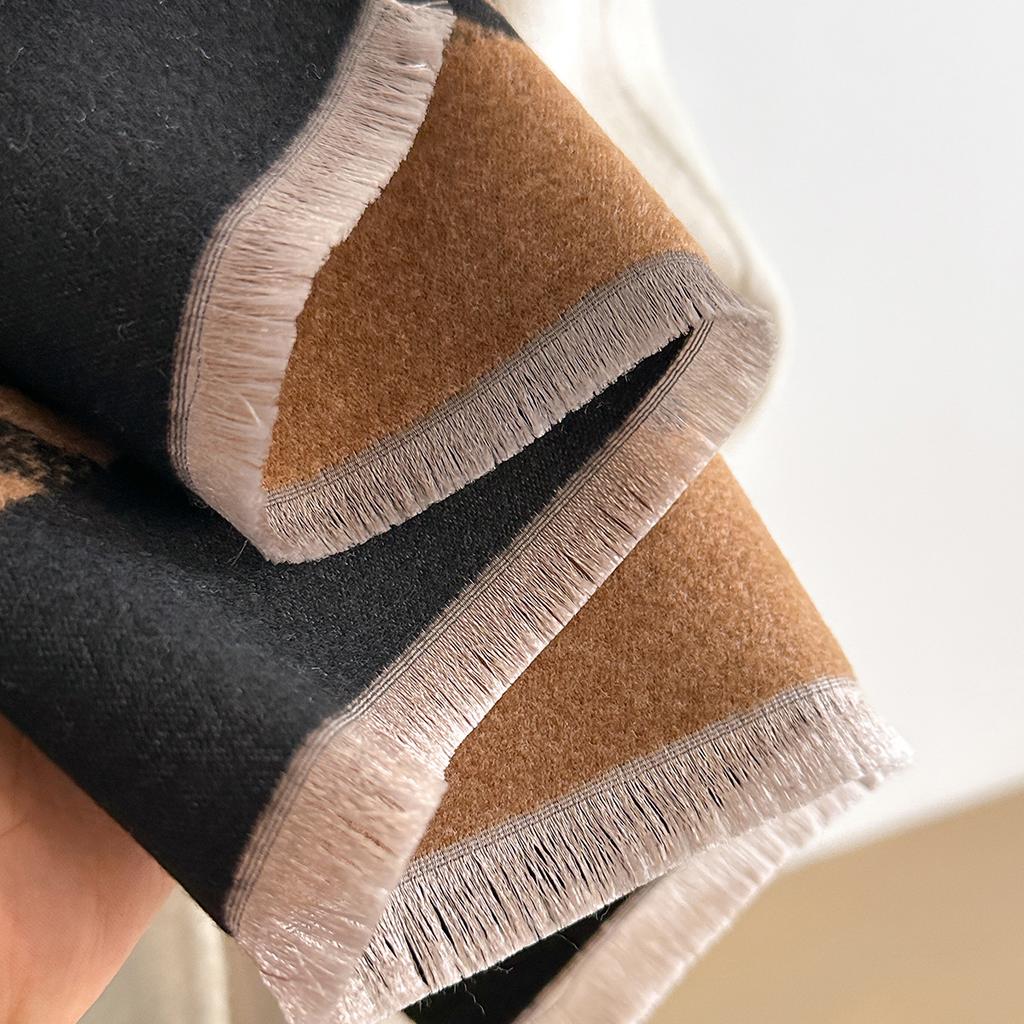 Autumn And Winter Imitation Cashmere Multi-Style With Fringed Large Grid Jacquard Cape Shawl Scarf Female Source Shawl