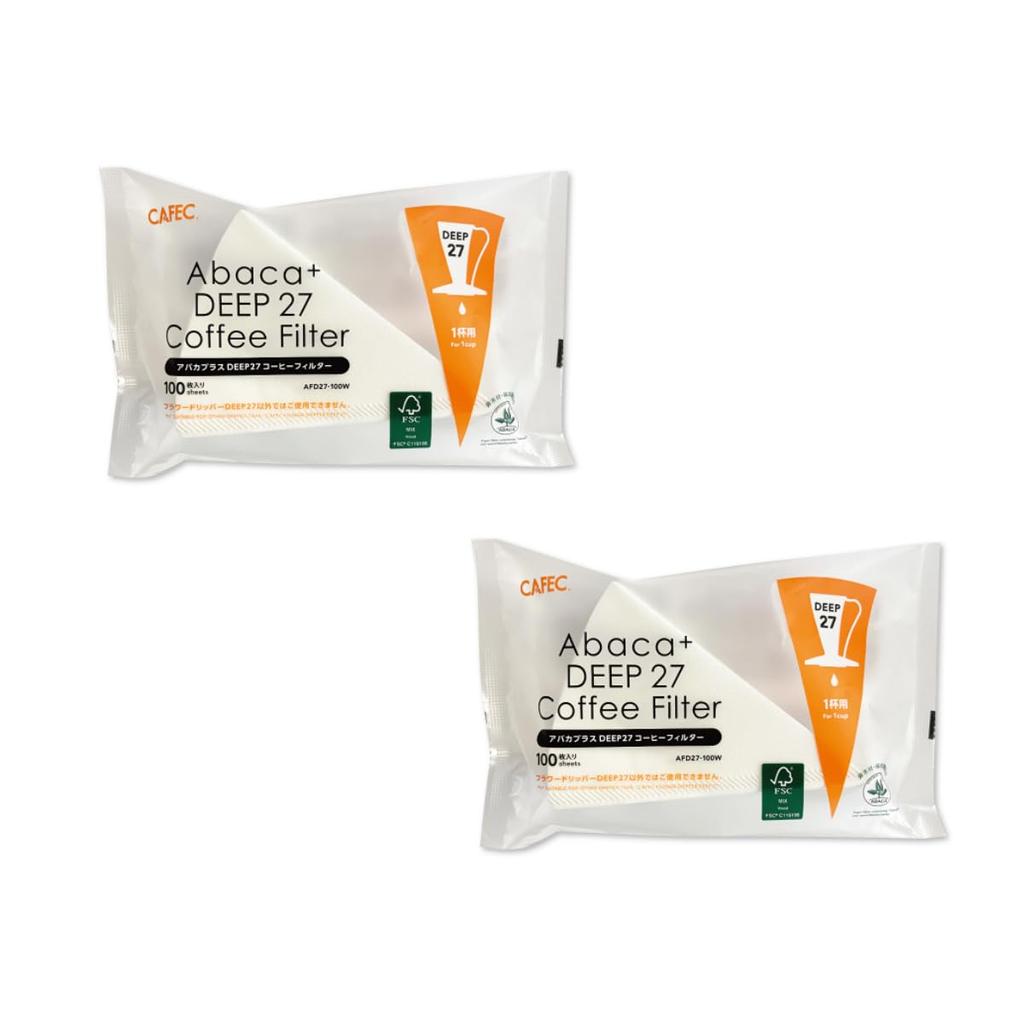 Продукт без бренда CAFEC Цветочный Дриппер DEEP27 Абака Плюс Бумажные Фильтры для Кофе 100 Листов x 2 Упаковки Конусный Фильтр для Заваривания Pour Over Drip Фильтр Япония