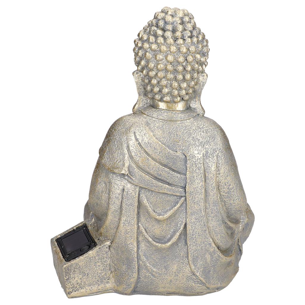 Home Buddha Garden Light Solar Powered Zen Buddha Garden Statue for Yard Garden Patio Deck
