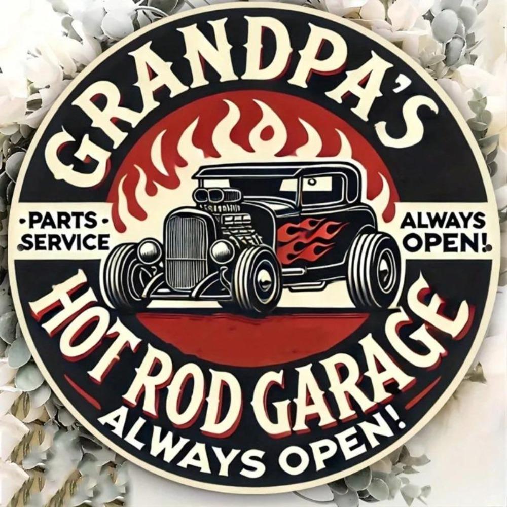 Металлическое настенное искусство 'Hot Rod' Винтажный декор для гаража Алюминиевая скульптура, устойчивая к ржавчине