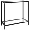 VidaXL Console Table Transparent 80x35x75 Cm Tempered Glass