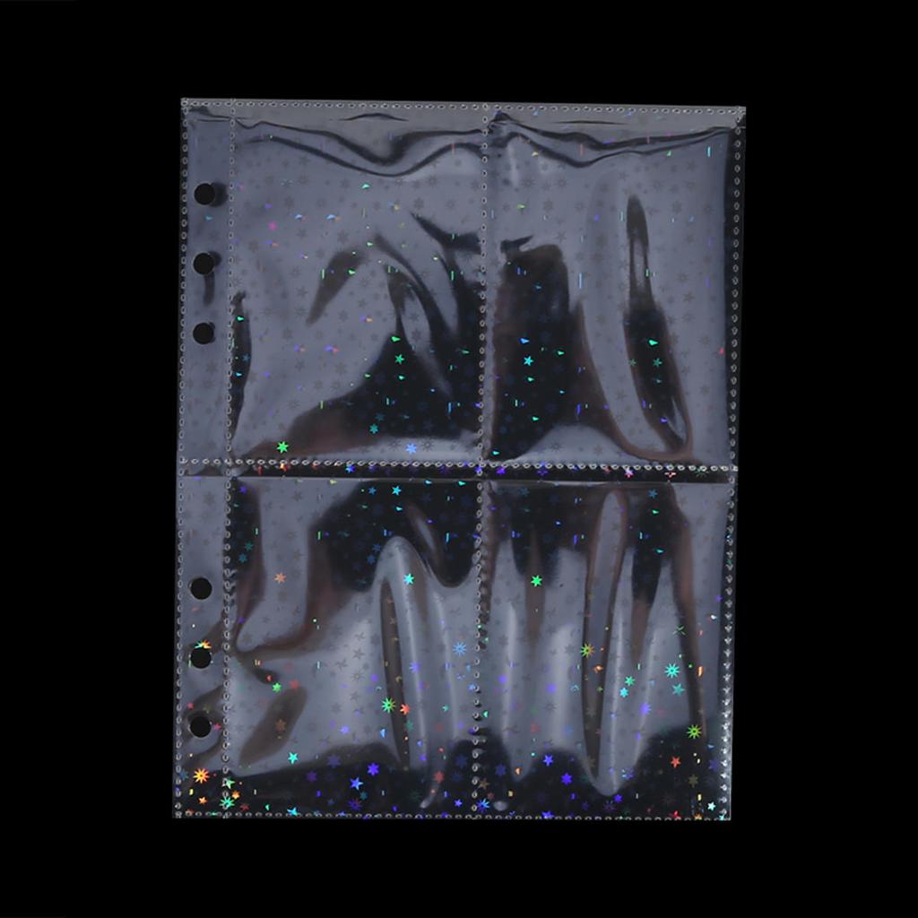 10pcs 4 Grids Photo Album Inner Pages A5 Kpop Binder Photocard Holder Photo Card Loose Leaf Idol Card Collect Book Refill Page