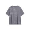 Li-Ning Loose Short Sleeve T-Shirt With Pattern Print Unisex Tops Smoke-Gray AHST443-2