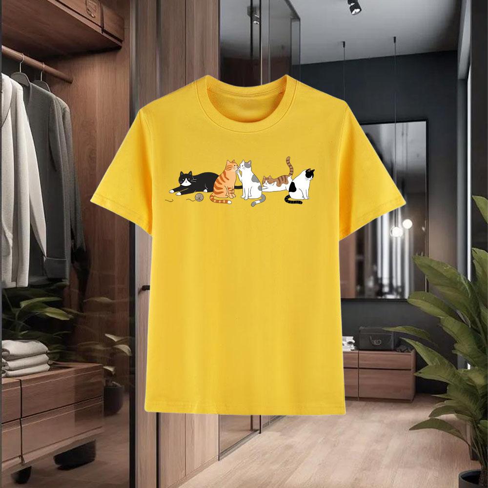 New Unisexs Tshirts Made Of 100 Cotton Summer Casual Short Sleeves Fashionable And Trendy Loose And Breathable Style