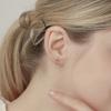JEWNEL 14K Round Heart Ring One-Touch Earrings