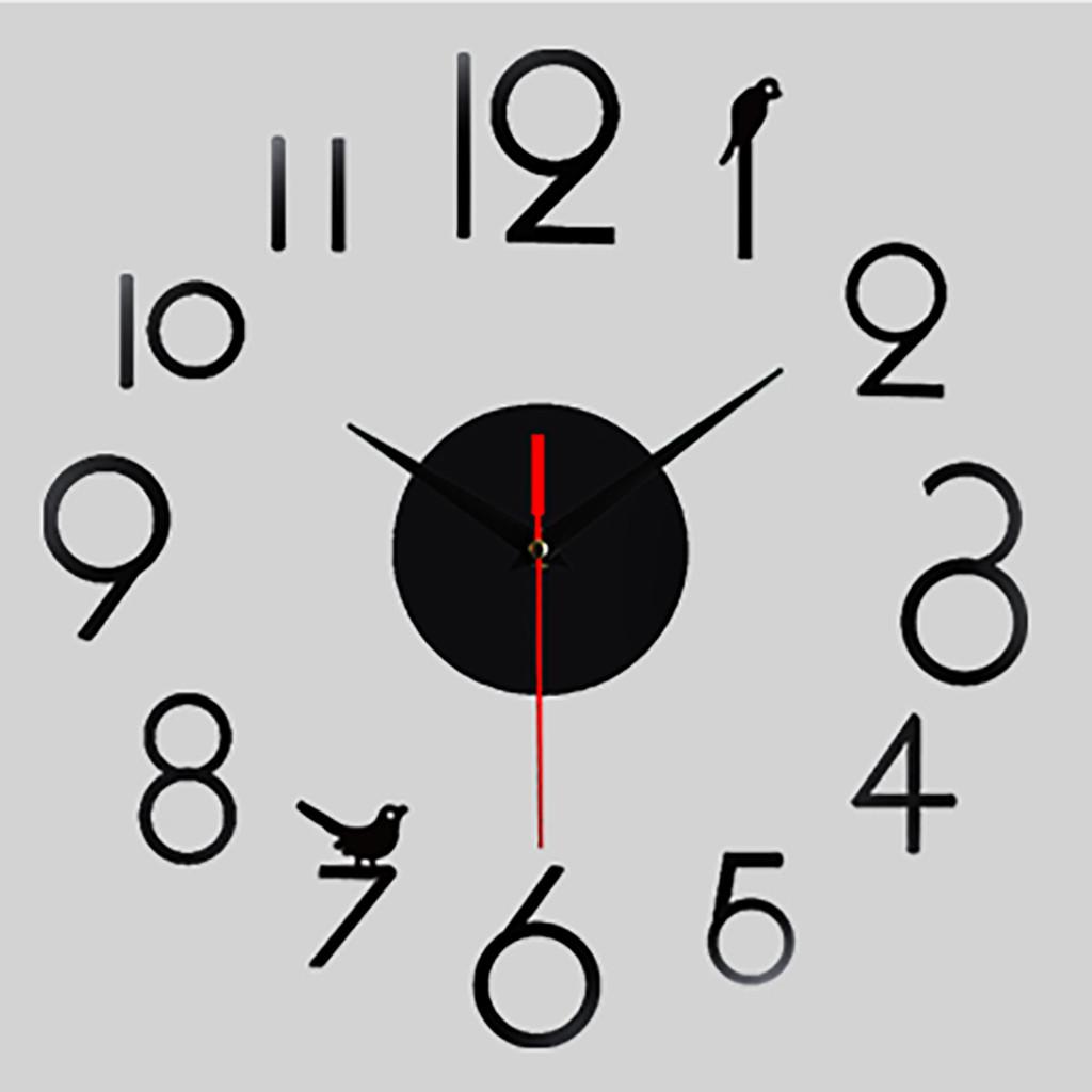 Бескаркасные настенные бесшумные часы DIY 3D стикер с зеркальной поверхностью Домашний декор