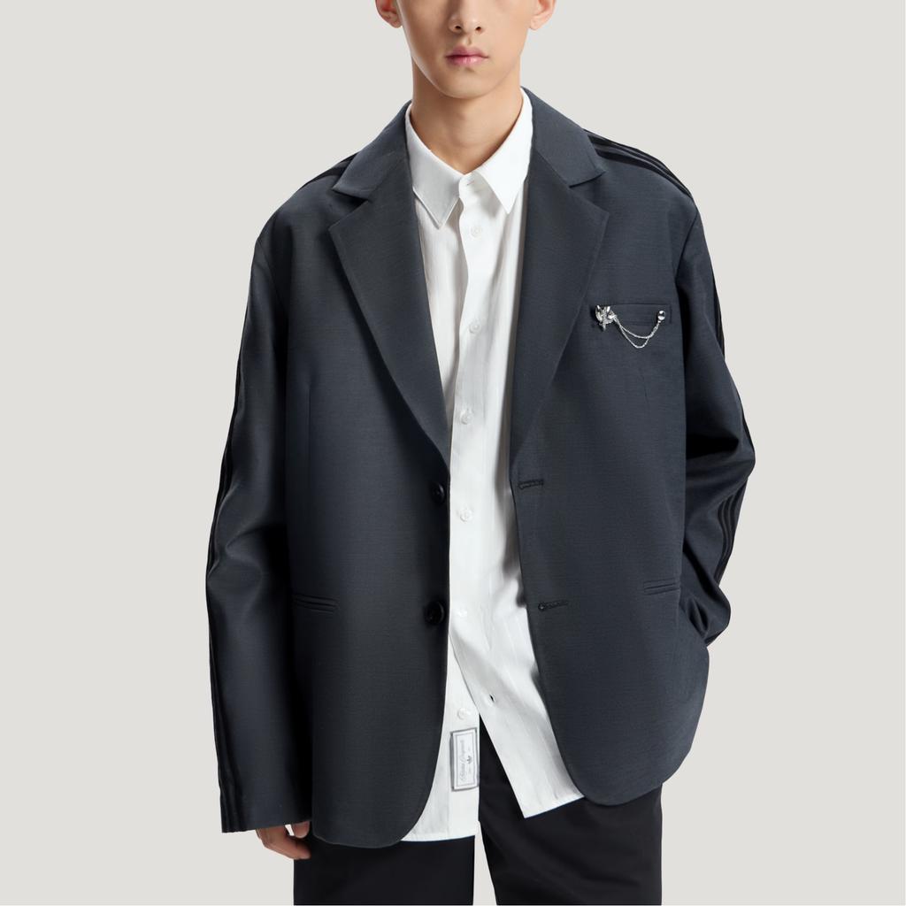 adidas Originals REFINED LUXE DLXC U БЛЕЙЗЕР Деловой костюм Унисекс Темно-серый меланж KU8911
