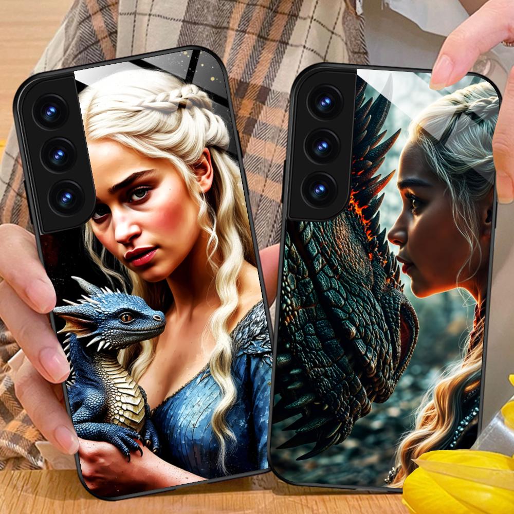 Стеклянный чехол для мобильного телефона «Королева Драконов» для Samsung Galaxy S26 S25 S24 S23 S22 S21 S20 Note20 Plus FE Ultra Цветной чехол