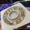 Natural White Crystal & Yellow Tower DIY Beaded Bracelet for Men and Women - Whitening Gift