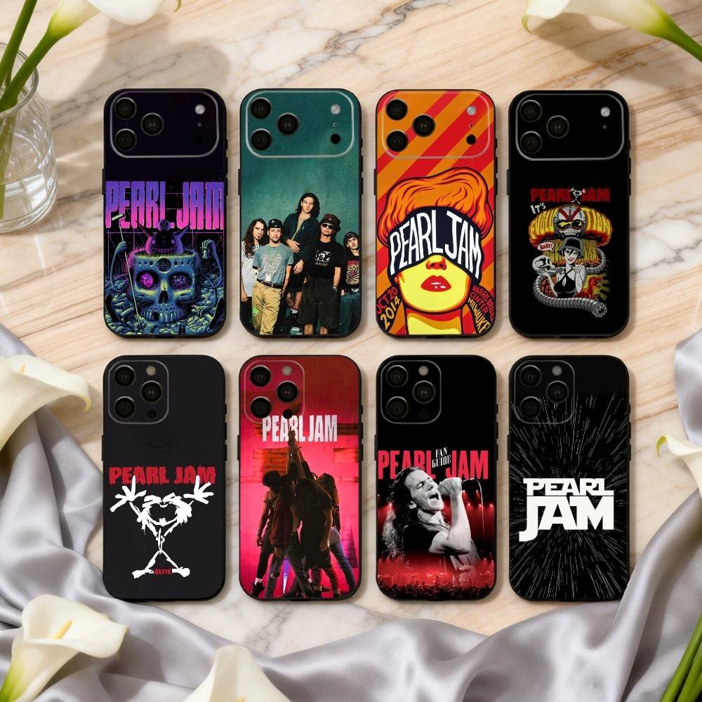 Grungy P-Pearl Jam Bnd Phone Case Silicone Soft For IPhone 17pro 16 15 14 13 12 11 X XR Plus Pro Max Plus
