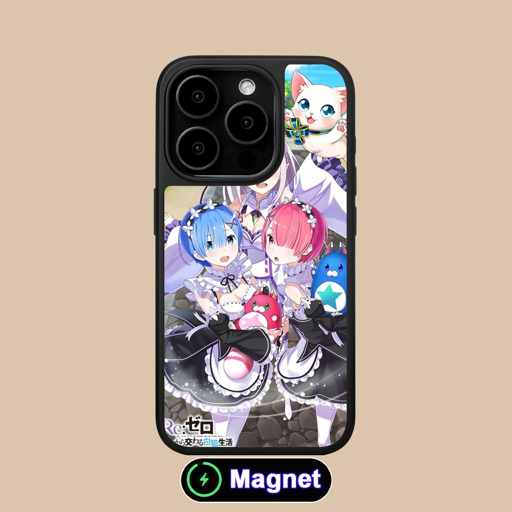 Чехол для мобильного телефона ReZero Rem Ram с матовой поверхностью и поддержкой MagSafe для iPhone 17 16 15 14 13 12 11 Air Pro Max Plus Цветная крышка
