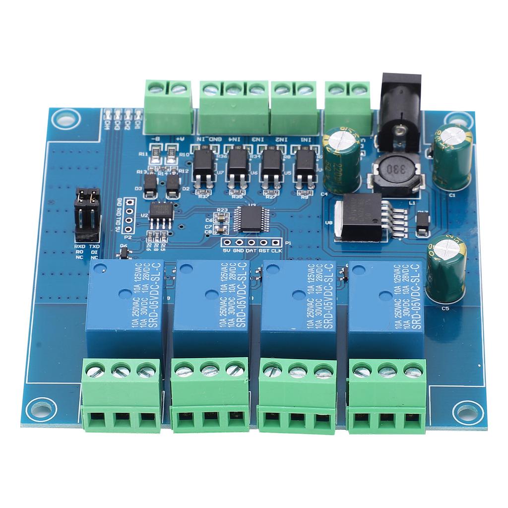 Релейный модуль 4-канальный переключатель входной и выходной цепи управления платой 7-24 В