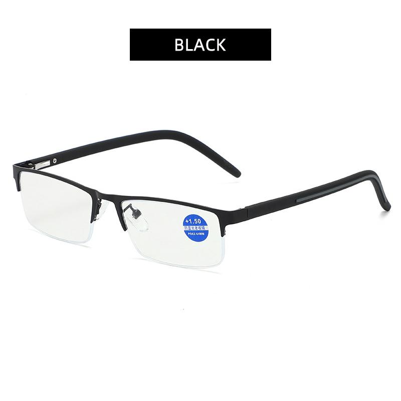 Classic Half Frame Reading Glasses Men Women Fashion Rectangle Presbyopic Eyeglasses Business Hyperopia Anti Blue Light Glasses