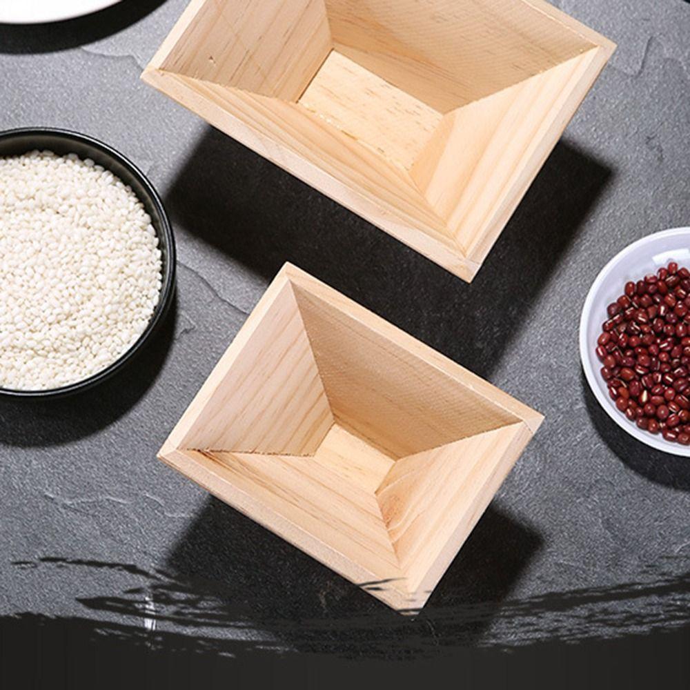 Square Shaped Homemade DIY Wooden Rice Ball Mold Baking Tool Zongzi Maker Rice-Pudding Mould