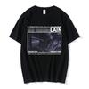 Футболка из хлопка Serial Experiments Lain для мужчин и женщин с короткими рукавами в стиле аниме